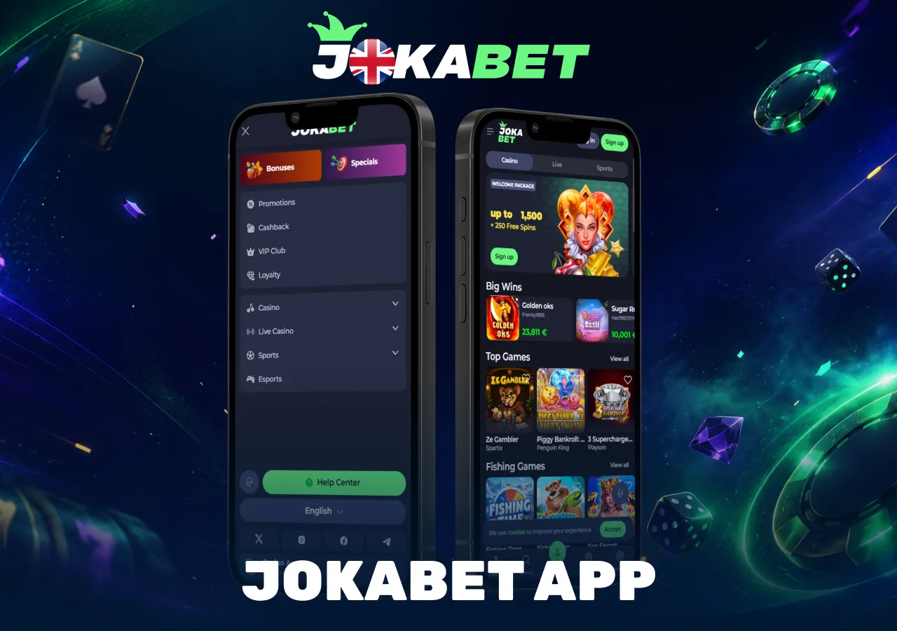 mobile casino interface with casino games, bonuses and navigation displayed on smartphones.